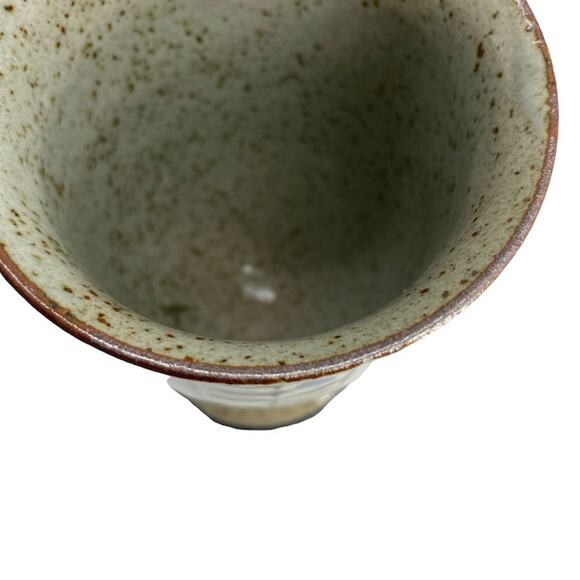 Vintage OTAGIRI Style Stonewear Goblet Set of 8 Berries Leaves 1970s Speckle - Picture 11 of 12